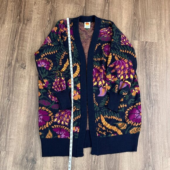 Farm Rio Brazil Wool-Blend Long Cardigan Sz M - Picture 6 of 13